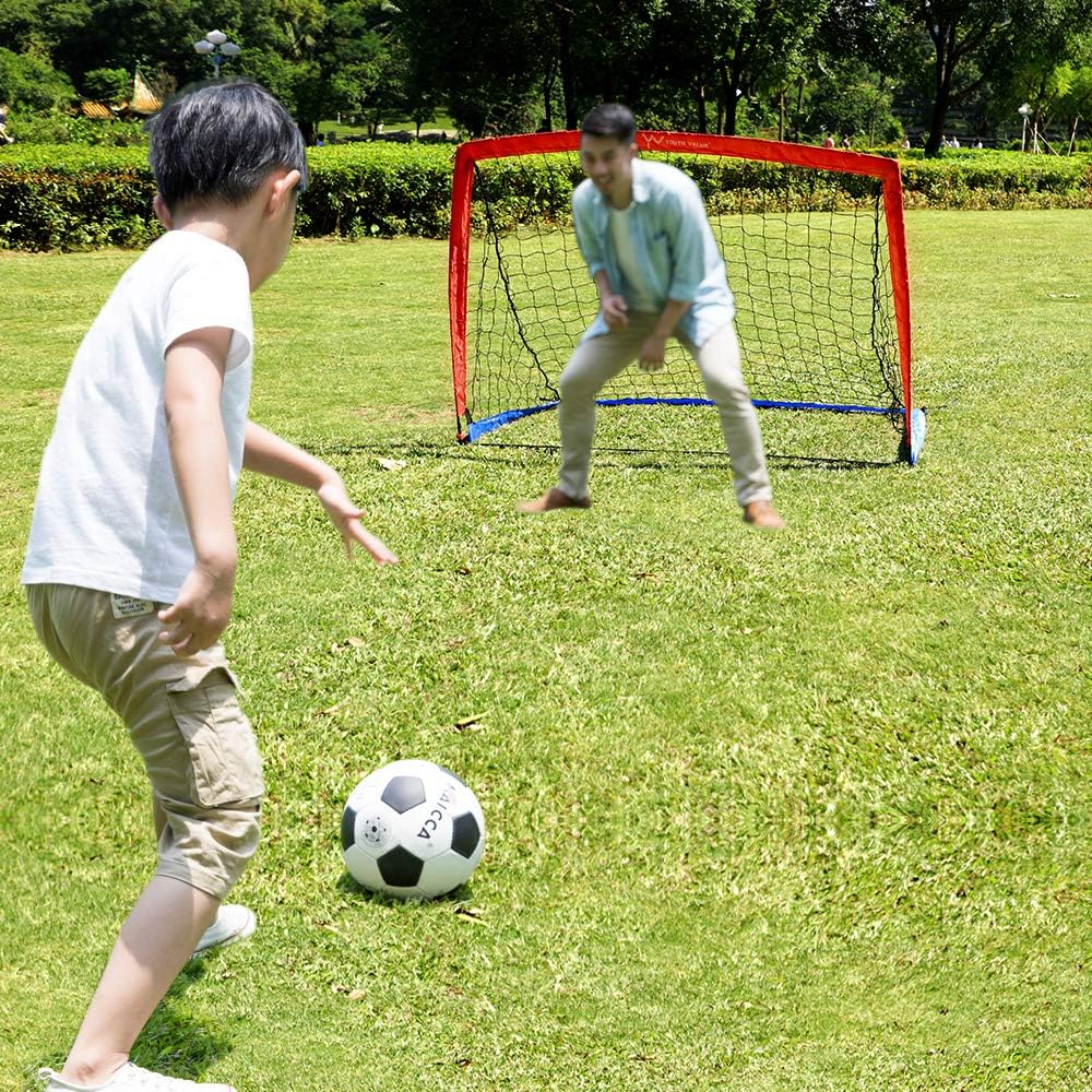Youth Value Portable Soccer Goal w/Carry Bag for Kids and Teens, Foldable Soccer Net 6ft x 4ft, Set of 2 : Sports & Outdoors