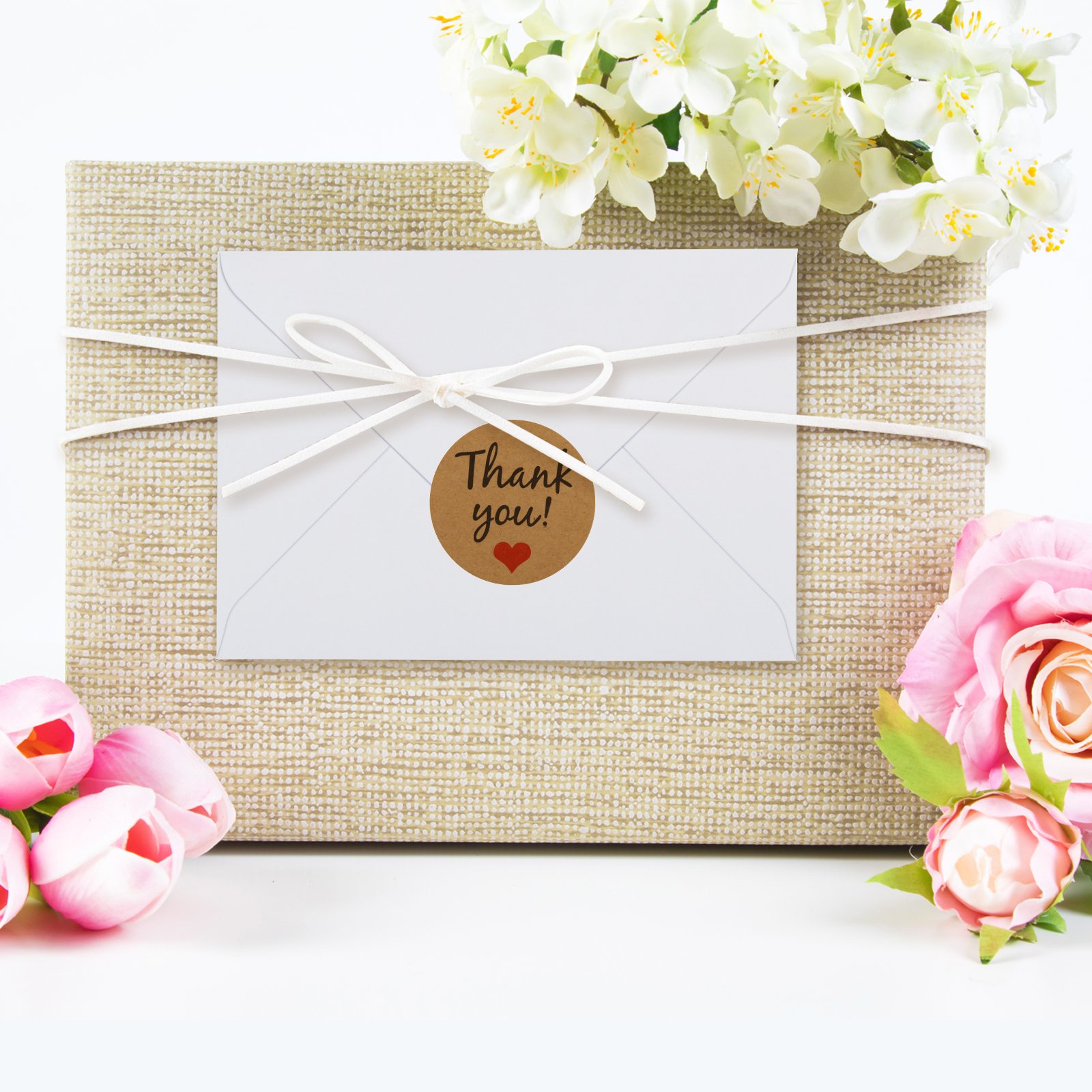 Thank You Cards - LANMOK Floral Flower Greeting Cards Notes for Birthdays,Wedding,Baby Shower,Bussiness,Graduation,Parties,Anniversary - 48 Sets with Envelopes and Self-Adhesive Sealing Stickers