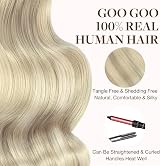 GOO GOO Tape In Hair Extensions 18inch 100g 40pcs Ash Blonde 17A/60A view 8