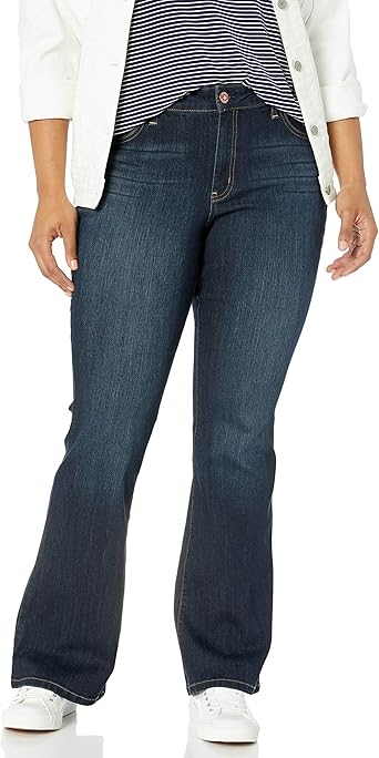plus size high rise flare jeans