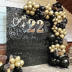 Black Sequin Panels Backdrop Shimmer Wall Backdrop