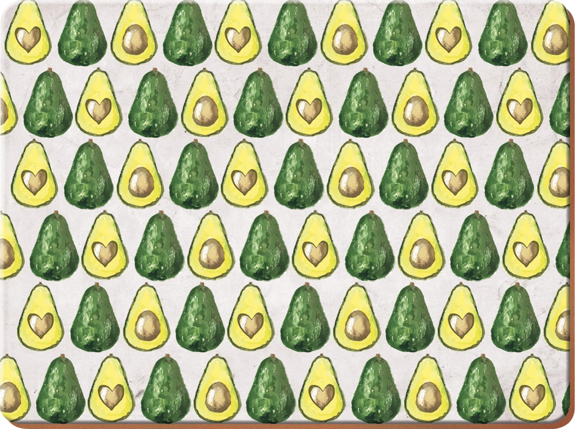 Creative Tops OTT Cork Placemat Set/Table Mats with 'Let's Avocuddle' Design, Multi-Colour, 29 x 21.5 cm, Set of 4