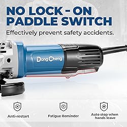 DongCheng Angle Grinder 4-1/2 inch 6.7-Amp Paddle