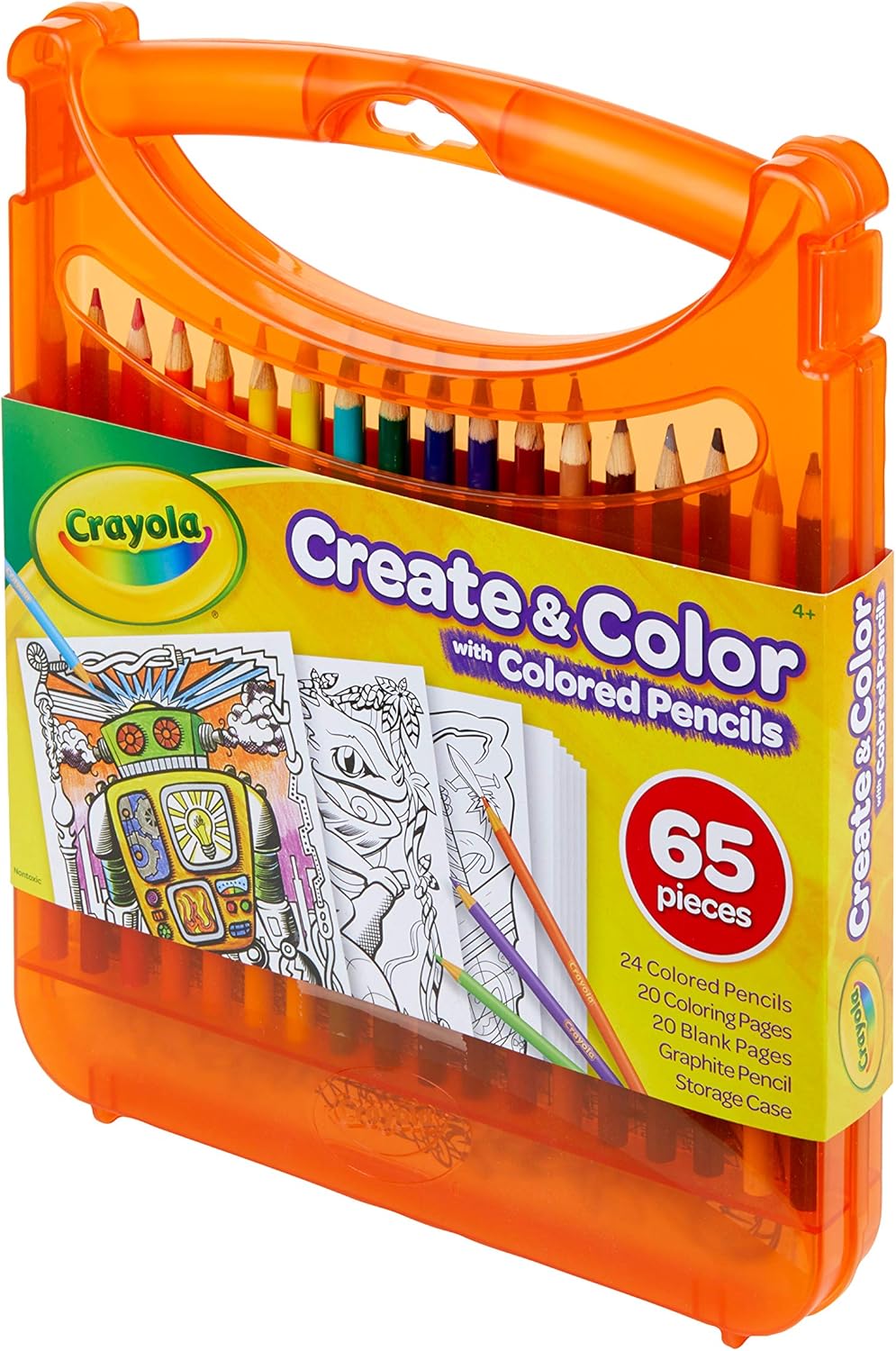 Crayola Create & Color with Colored Pencils, Travel Art Set, Great for Kids, Ages 4, 5, 6, 7, 8: Toys & Games