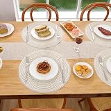 SHACOS Woven Round Placemats Set of 6 38 cm Heat Resistant Non-Slip view 8