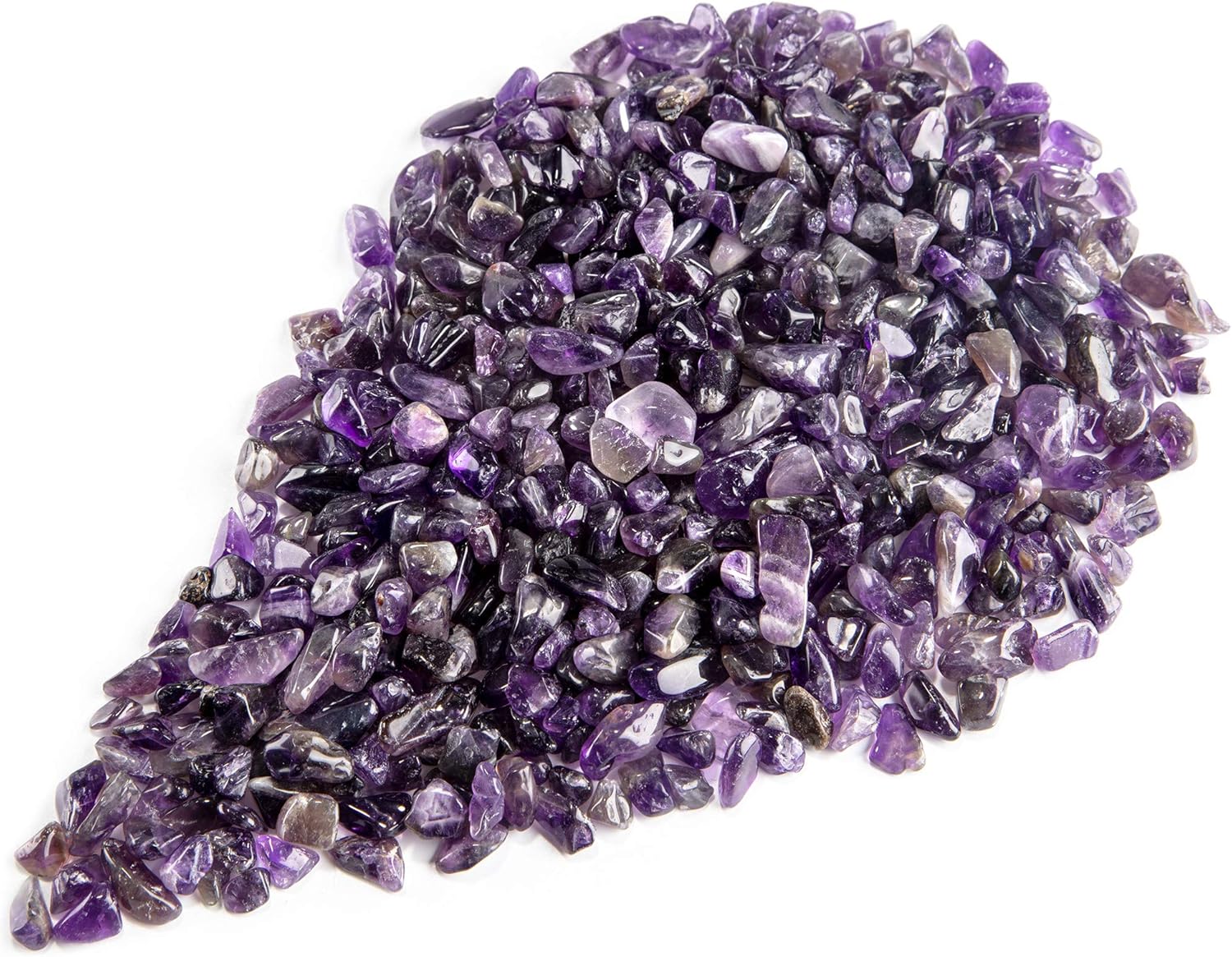 Hardscaping Materials - FORBY Amethyst Tumbled Chips Stone Crushed Crystal Quartz Irregular Shaped Stones for Home Decorative Stones Vases Plants Succulents Cactus 1pound(About 460 Gram)
