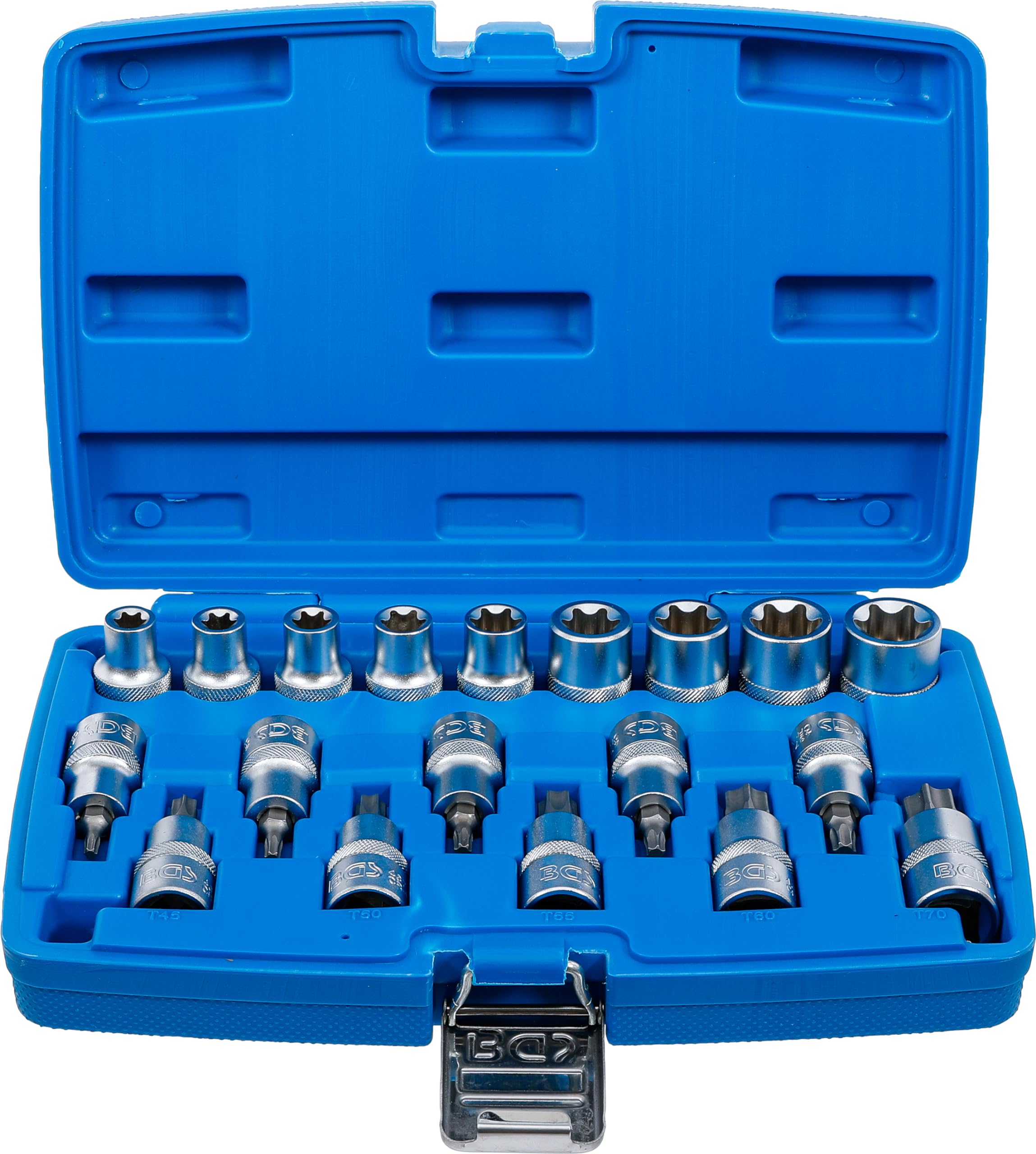 BGS 5100 | Bit Socket / Socket Set | 12.5 mm (1/2") Drive | E-Star / T-Star (for Torx) | 19 pcs.