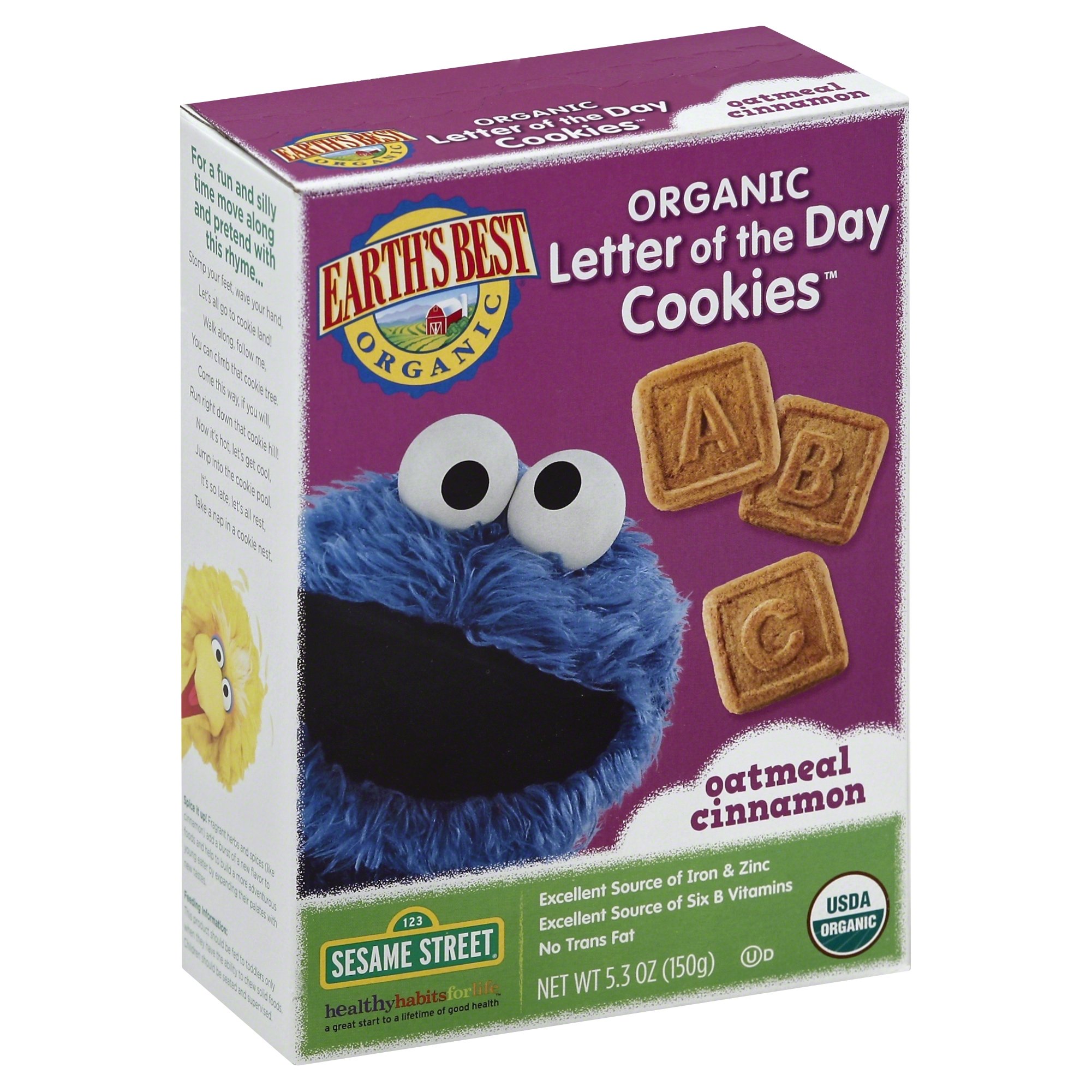 Earth's Best Organic Cookies Baby & Toddler Snacks - Oatmeal