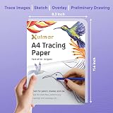 Xulmar Tracing Paper A4 63 GSM Pack of 50 Sheets for Patterns & Sketching view 3