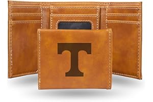 Rico Industries NCAA Laser Engraved Trifold Laser Engraved Tri-Fold Wallet - Men's Accessory