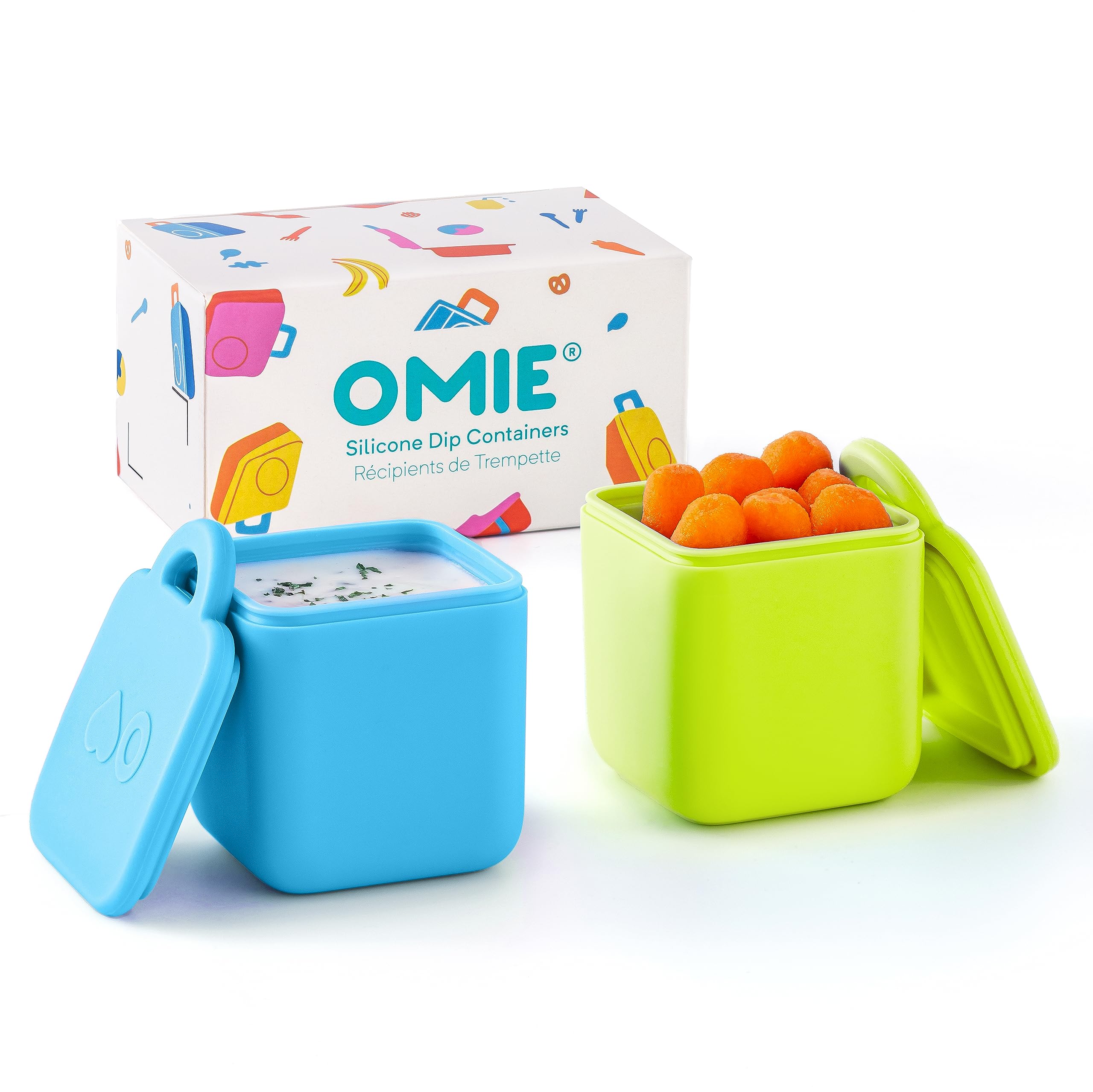 OmieBox (2 pack) Leakproof Dips Containers To