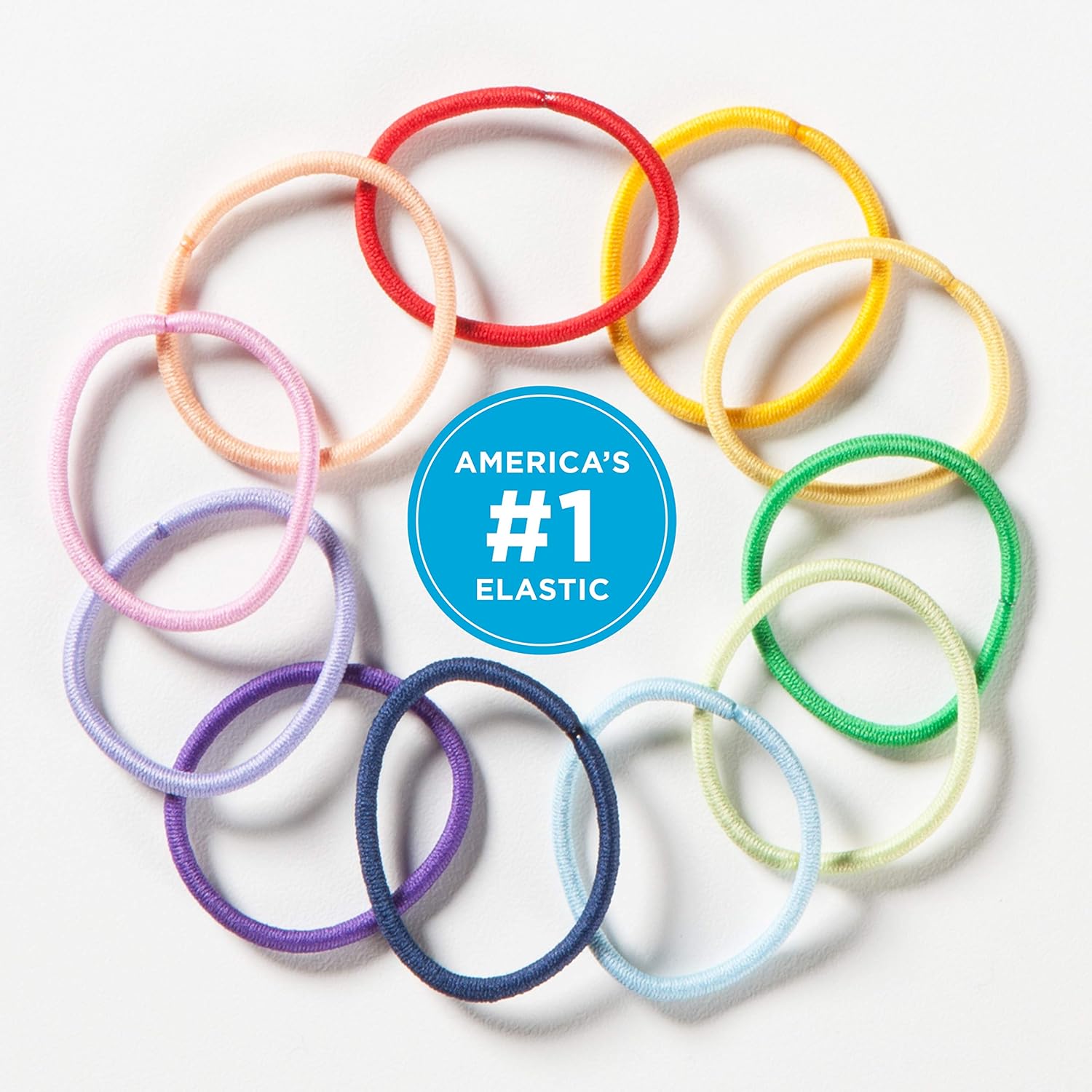 Goody Ouchless Medium Hair Elastics 2mm, 40 Count (Assorted colors) : Ponytail Holders : Beauty