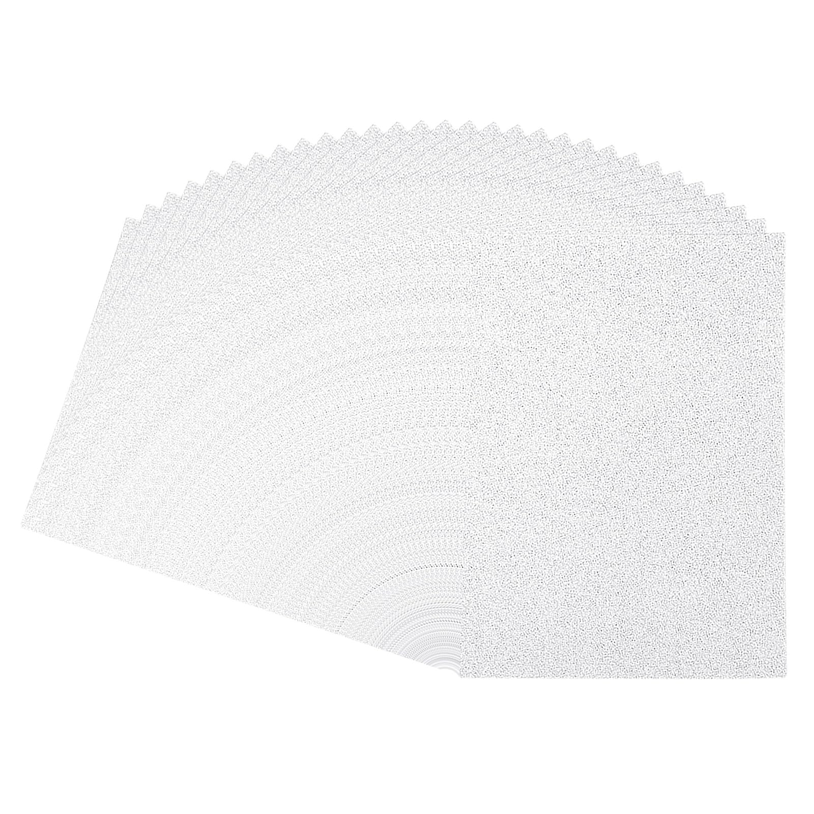 PATIKIL 8.5x11 Glitters Cardstock, 30Sheets A4 250GSM Sparkling Thick No-Shed Shimmer Glitters Paper for Scrapbook Card Making DIY Crafts Project Party Decorations, Silver
