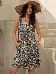 LUXVEER Womens Summer Hawaiian Dresses 2025 Floral
