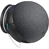PlusAcc Wall Mount for Echo Dot 5th Generation - Wall Holder Stand Hanger for Echo Dot 5th Gen, Space-Saving Alexa Dot 5 Accessories, Built-in Cable Management (Black-1 Pack)