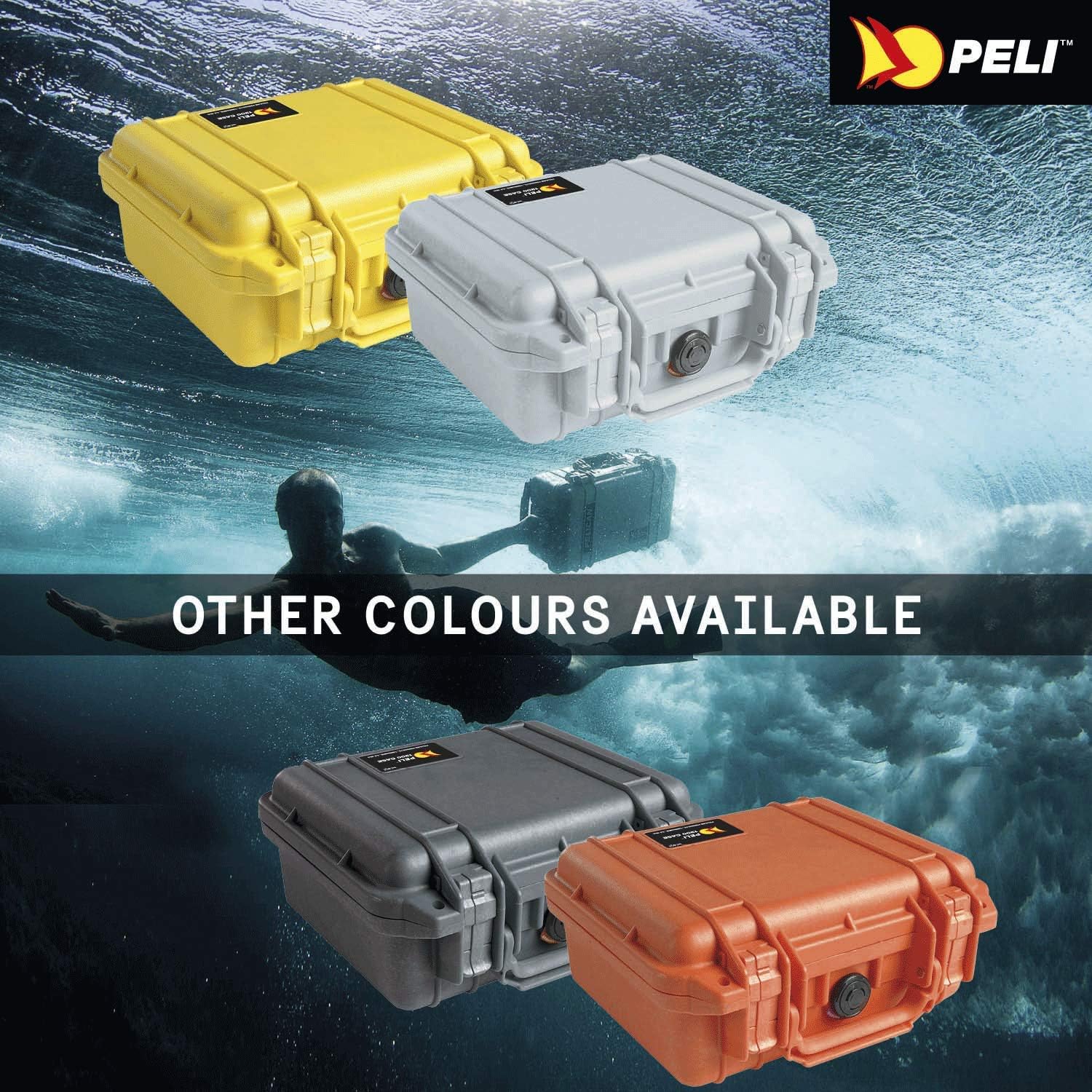 PELI 1200 Impact Resistant Protector Case for Electronics and Cameras IP67 Watertight and Dustproof, 12L Capacity, Made in US - Image 5