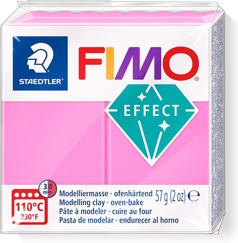 STAEDTLER FIMO Effect Neon Fuchsia 57g Oven-Hardening Modelling Clay