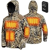 ANTARCTICA GEAR Heated Hunting Jacket for Men with 12V 15000mAh Battery Pack, Hoodie Winter Heated Work Jacket