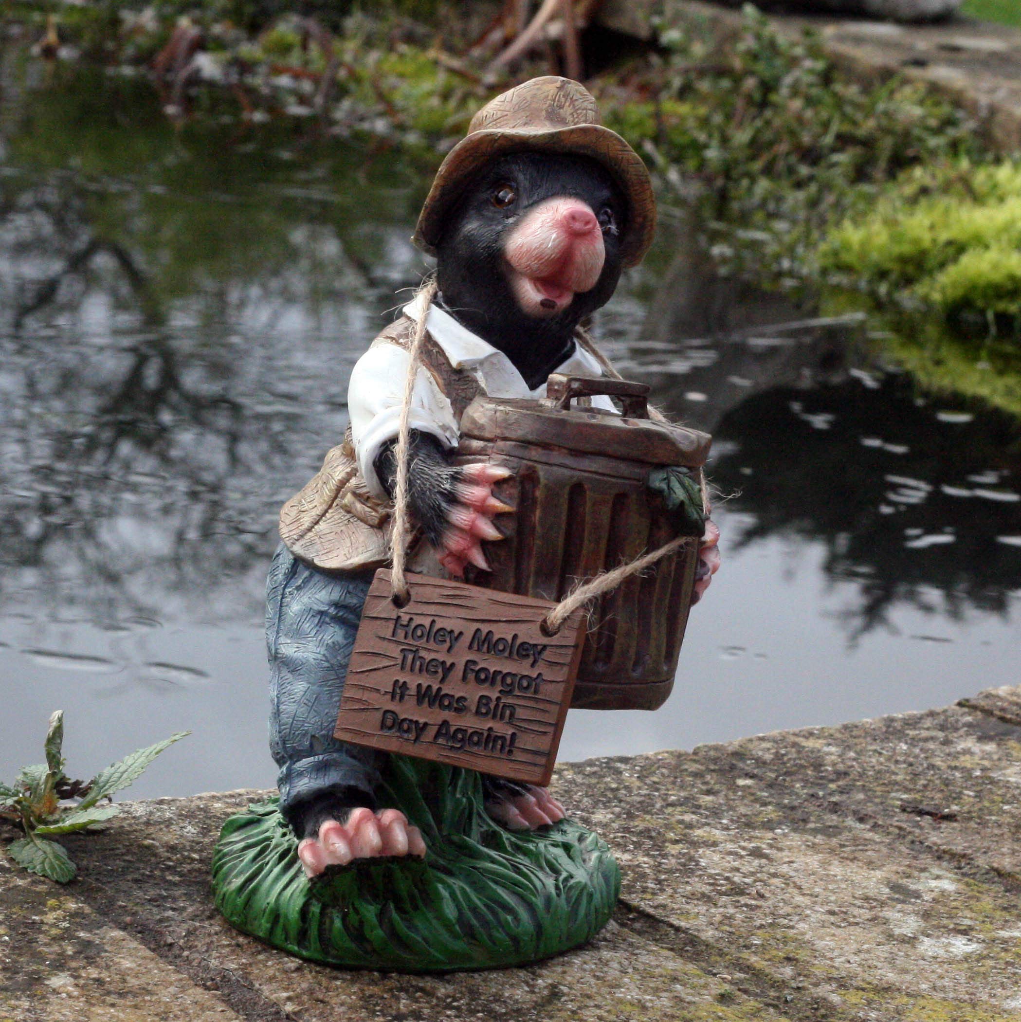 Monty Mole Resin Garden Ornament 23cm tall