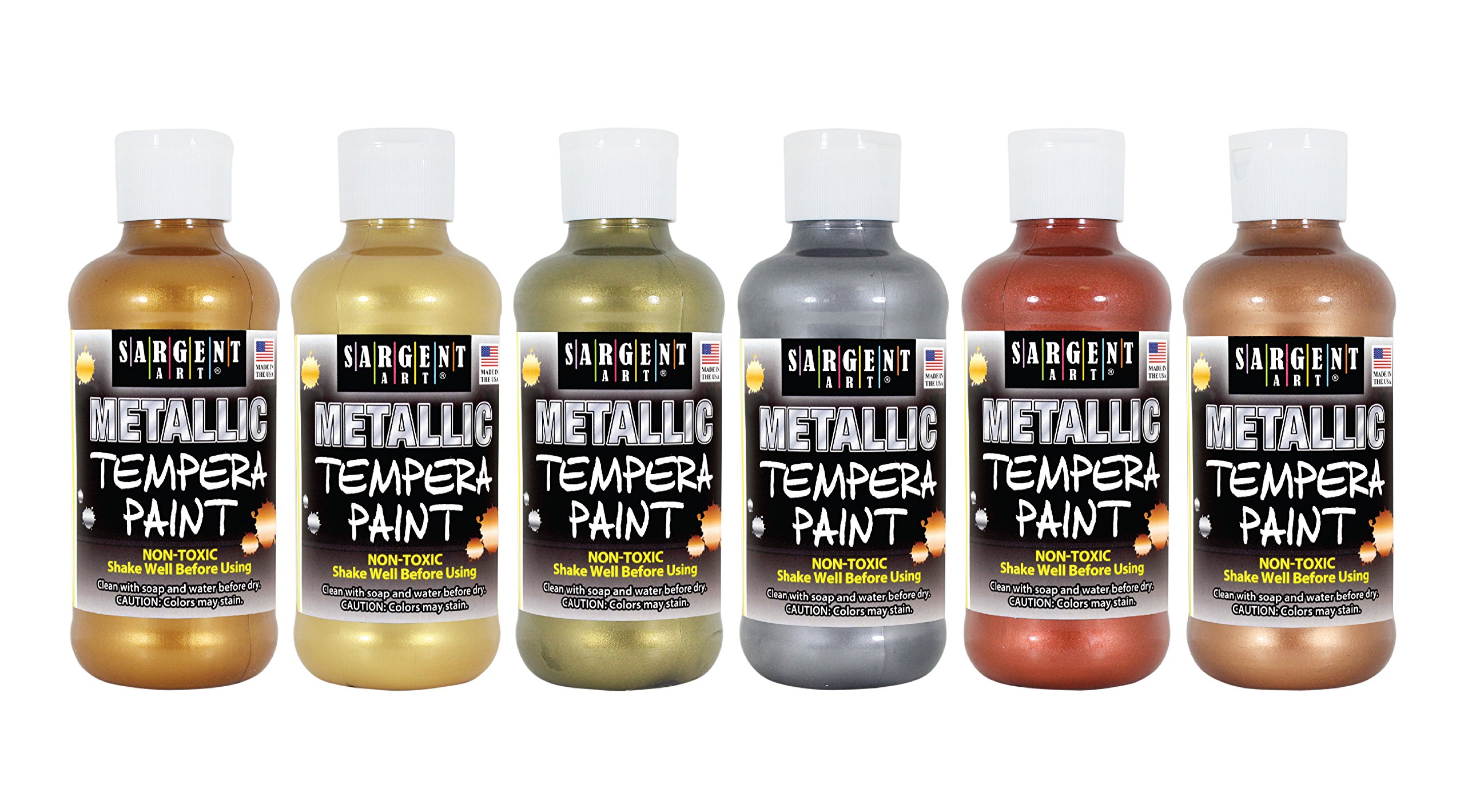 Sargent Art 17-5099 8 Oz Metallic Tempera Paint Set