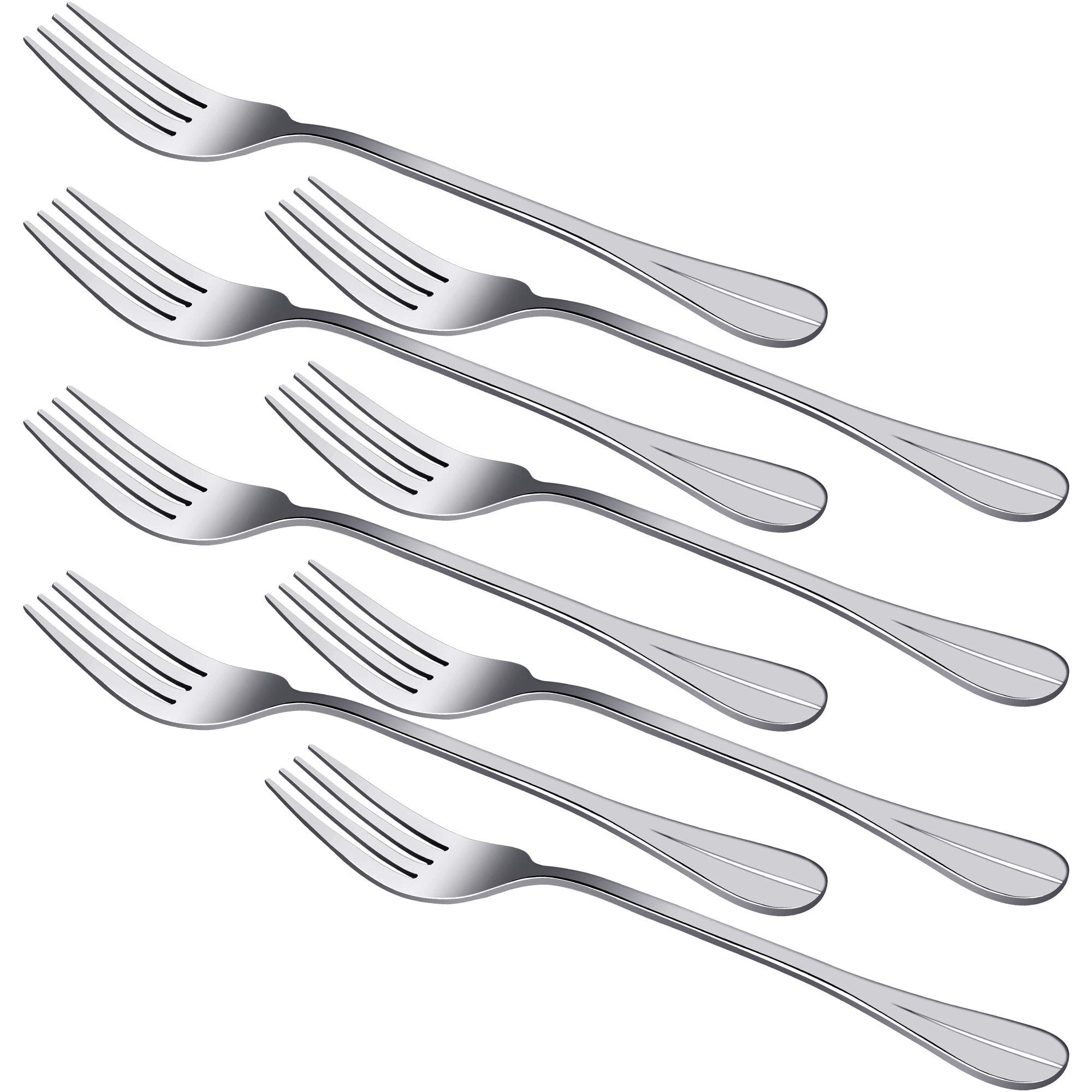 Sourcingmap Dinner Forks Set of 8 Stainless Steel Forks 7 Inches Length Household Fruit Salad Dessert Steak Fork Tableware