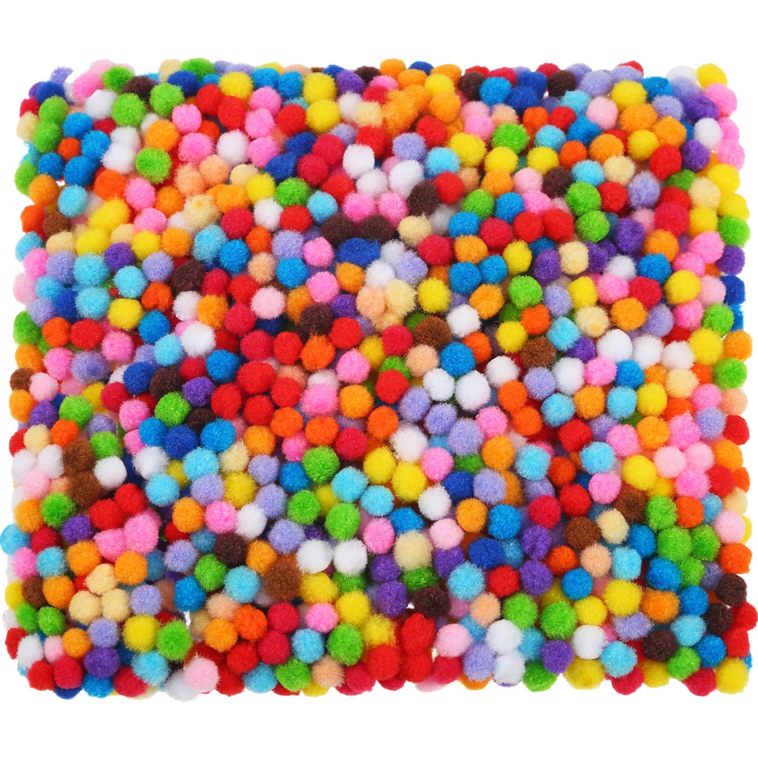 Photo 1 of Shappy 2000 Pieces 6 mm Pom Poms Christmas for Craft Making, Christmas Holiday Costume Pom Balls Hobby Supplies and DIY Creative Crafts Decorations (Multicolored)