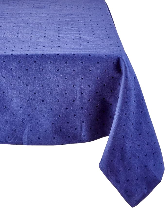 Kate Spade Larabee Dot Tablecloth, Navy, 70 x 86 Home
