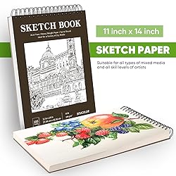 Soucolor 11" x 14" Large Sketchbook, 100 Sheets