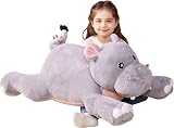 IKASA Giant Hippo Stuffed Animal Plush 78cm Soft Hugging Pillow Toy