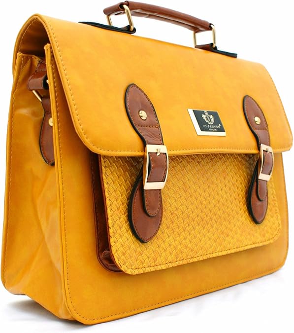 WOMENS LADIES LARGE BRIEFCASE TWIN CLASP LAPTOP SCHOOL SATCHEL