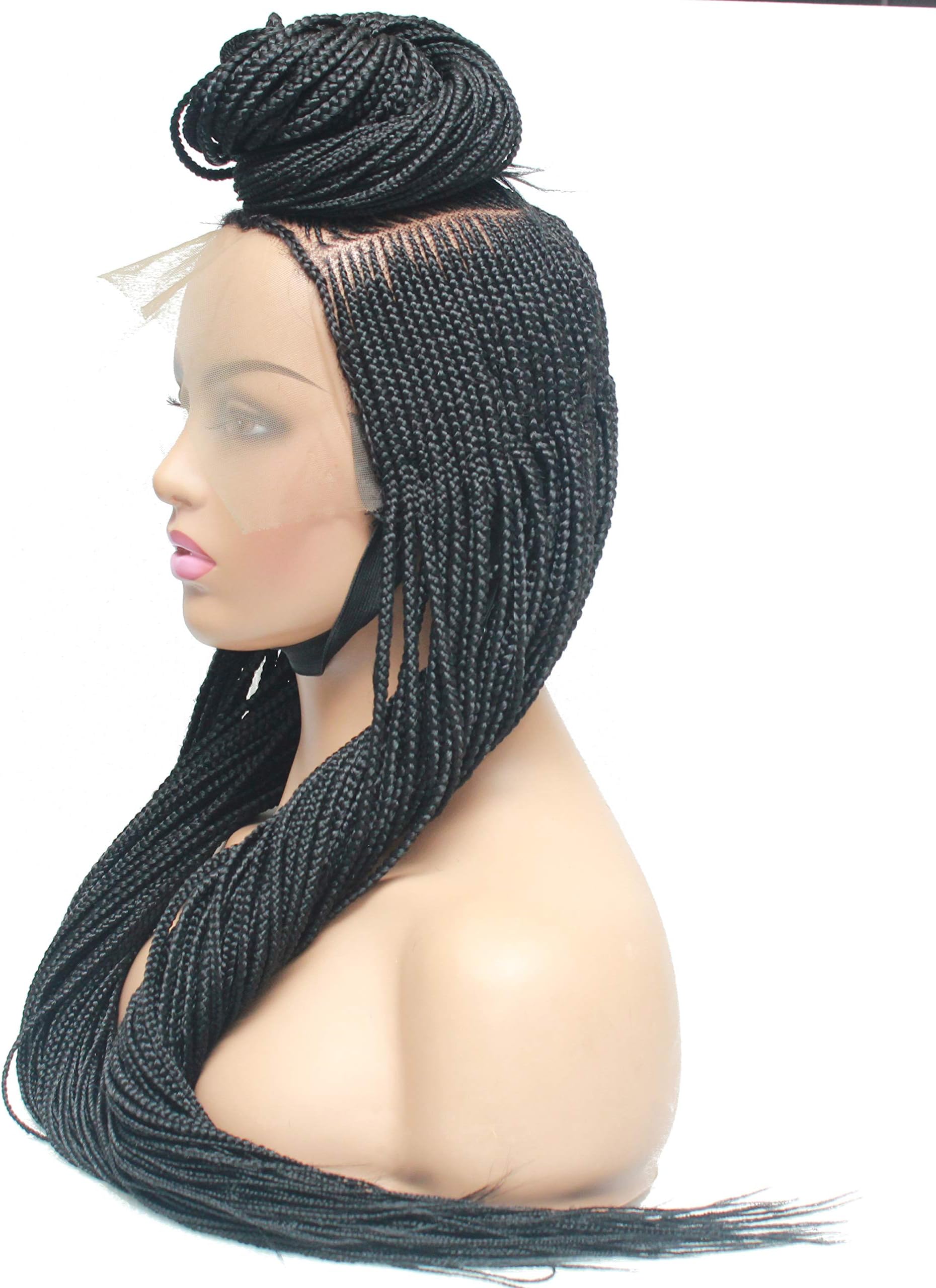 Braided full lace wig Cornrow fully hand braided weave braided wigs for black women