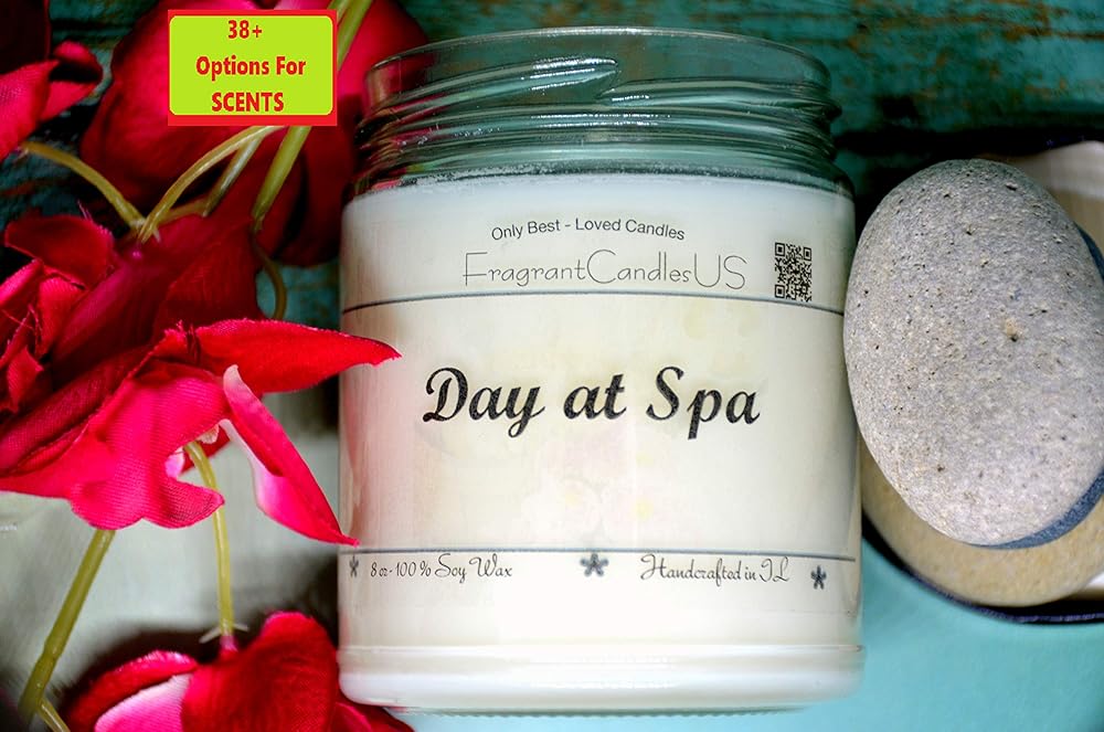 Luxurious Scented Candles,Spa Day Natural Soy Wax,Natural