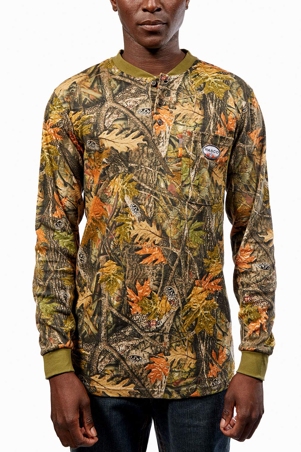 Rasco FR Woodland Camo Henley