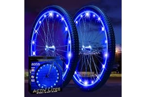 Activ Life Bike Wheel Lights (2 Pack for 2 Wheels, Blue), LED Bicycle Wheel Lights for Bike Wheels & Tire Spokes, Fits Both K