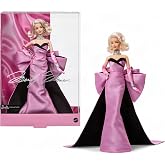 Barbie Marilyn Monroe Signature Collectible Doll | Wearing Pink Dress Including Oversized Bow, Doll Sculpted to Likeness With Blonde Hair, Wearing Look from Film