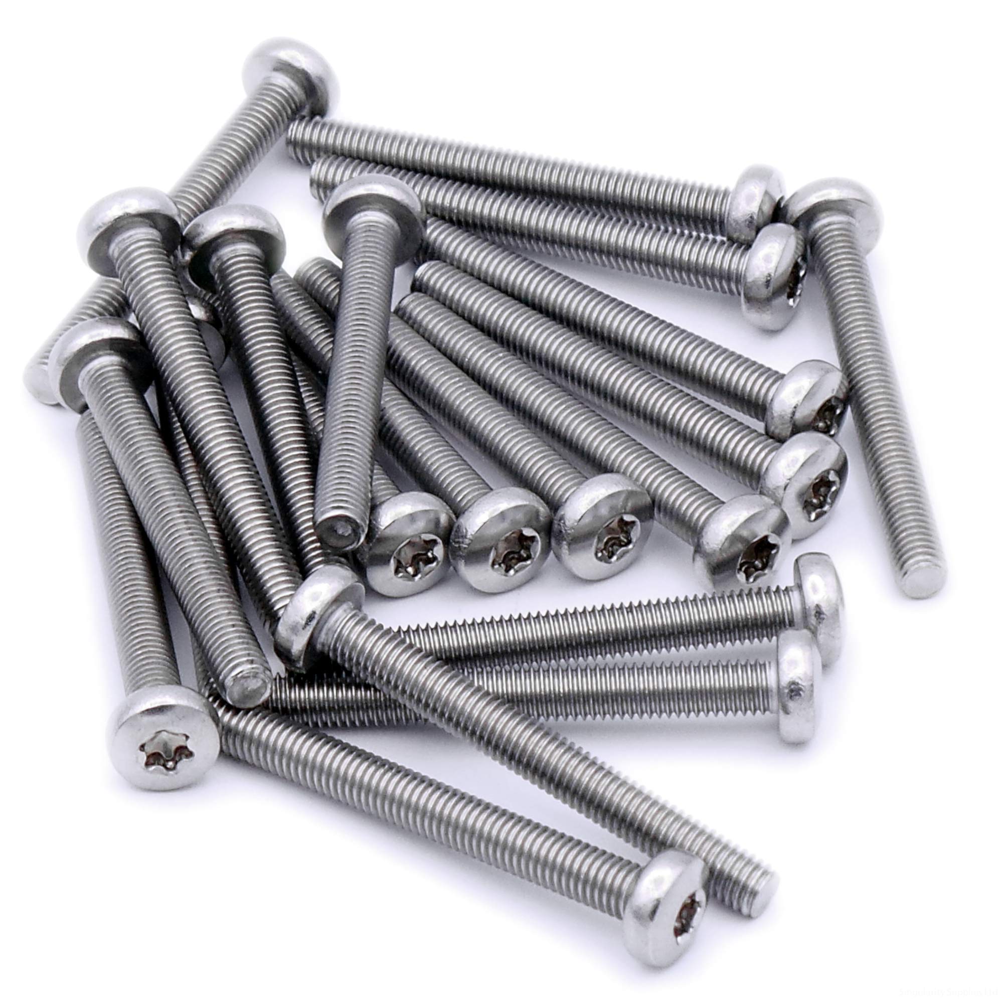 M2.5 (2.5mm x 6mm) TX Pan Machine Screw (Bolt) - Stainless Steel (A2) (Pack of 20)