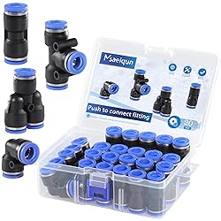 MSAEIQUN 20 Pcs 10mm od Push to Connect Fittings