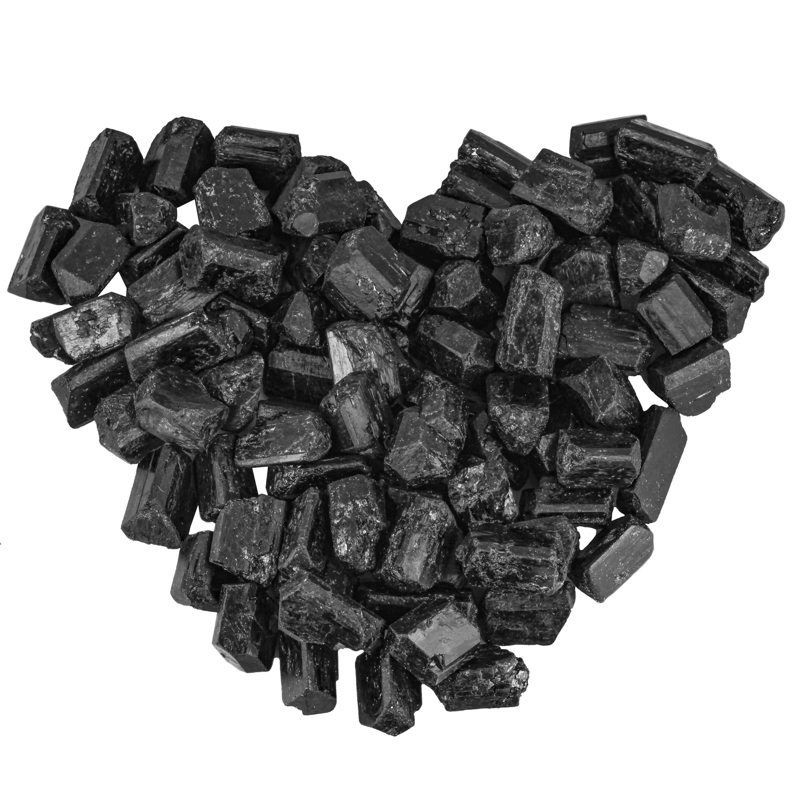 mookaitedecor 1 lb Bulk Natural Raw Stones Rough Crystals for Healing,Tumbling,Cabbing,Polishing,Wire Wrapping,Wicca & Reiki,Black Tourmaline