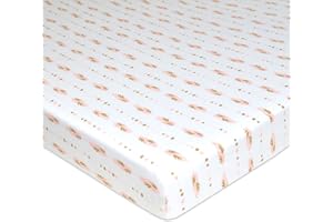 American Baby Company Fitted Pack N Play Playard Sheet 27" x 39", Soft Breathable 100% Cotton Jersey Pack and Play Sheet, Spa