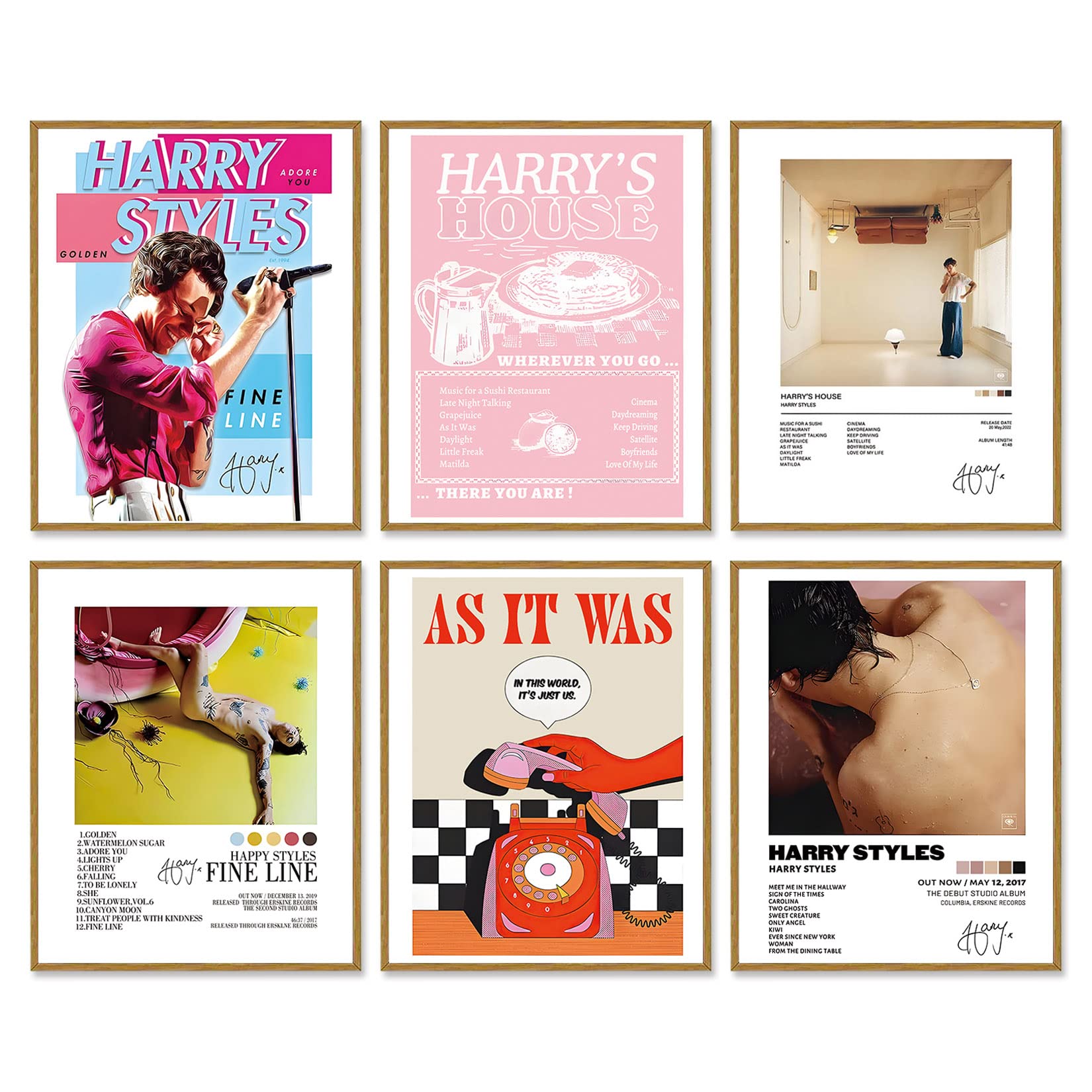 Harry Styles Poster Gifts 8x10 Canvas Prints Unframed Set of 6 Music Posters for Room Aesthetic Wall Decor Taylor Swift Poster Canvas Wall Art — image 1