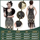 Okabay 1920s Flapper Gatsby Accessories Set Sequin Dress Headband Gloves view 3