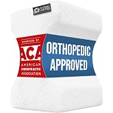 5 STARS UNITED Knee Pillow for Side Sleepers - Hip Pain Relief, Memory Foam Leg Cushion for Side Sleeping - Between Legs Pillow for Sciatica &amp; Lower Back Pain, White