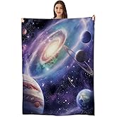 amepay Galaxy Blanket Ultra Soft Flannel Fleece Throw Blankets - Cozy & Warm for Couch, Bed, Travel - Lightweight Plush for Outdoor Stargazing 60x50 inch
