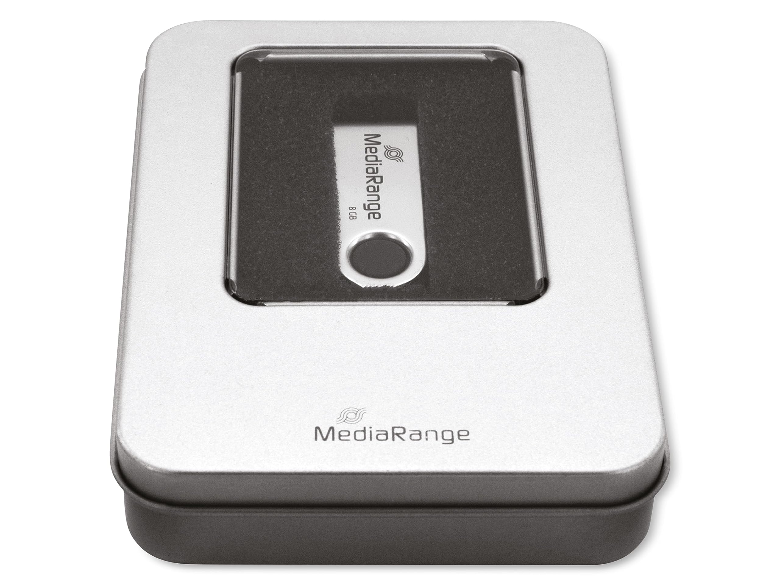 MediaRange BOX901 Aluminium storage box silver for USB memory sticks