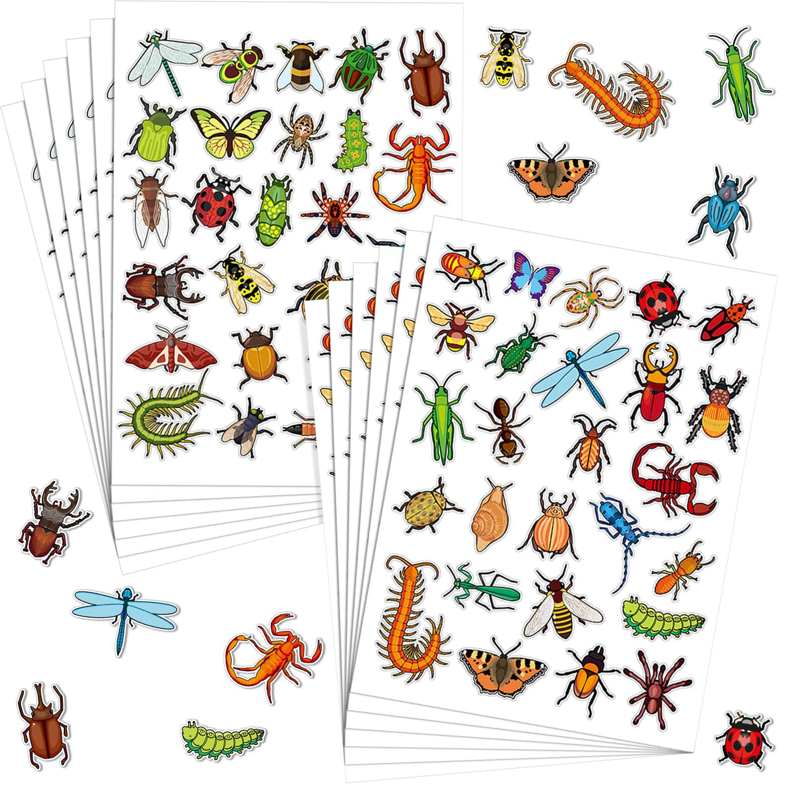 Photo 1 of Jetec 1040 Pcs Insect Bug Stickers for Kids Spring Cute Bug Stickers for Scrapbook Butterfly Bee Scrapbook for Boys Girls Water Bottle Laptop Book