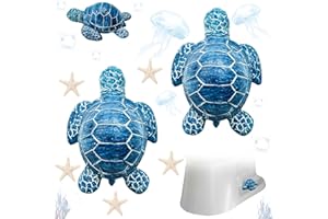 QCCTPUU 2 Pcs Toilet Bolt Covers Decorative, Sea Turtles Toilet Bolt Caps Screw Covers, Ocean Theme Bathroom Decor Easy to Install Avoid Rusting