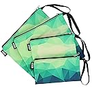 QOGiR Reusable Snack Bags and Sandwich Bags with Handle: Lead-free,BPA-free,PVC-free,FDA PASSED (Emerald)