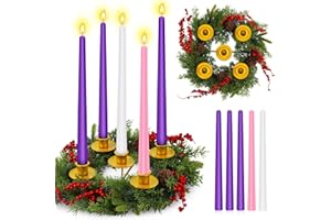 Christmas Advent Wreath 5 Candle Holder with Candles