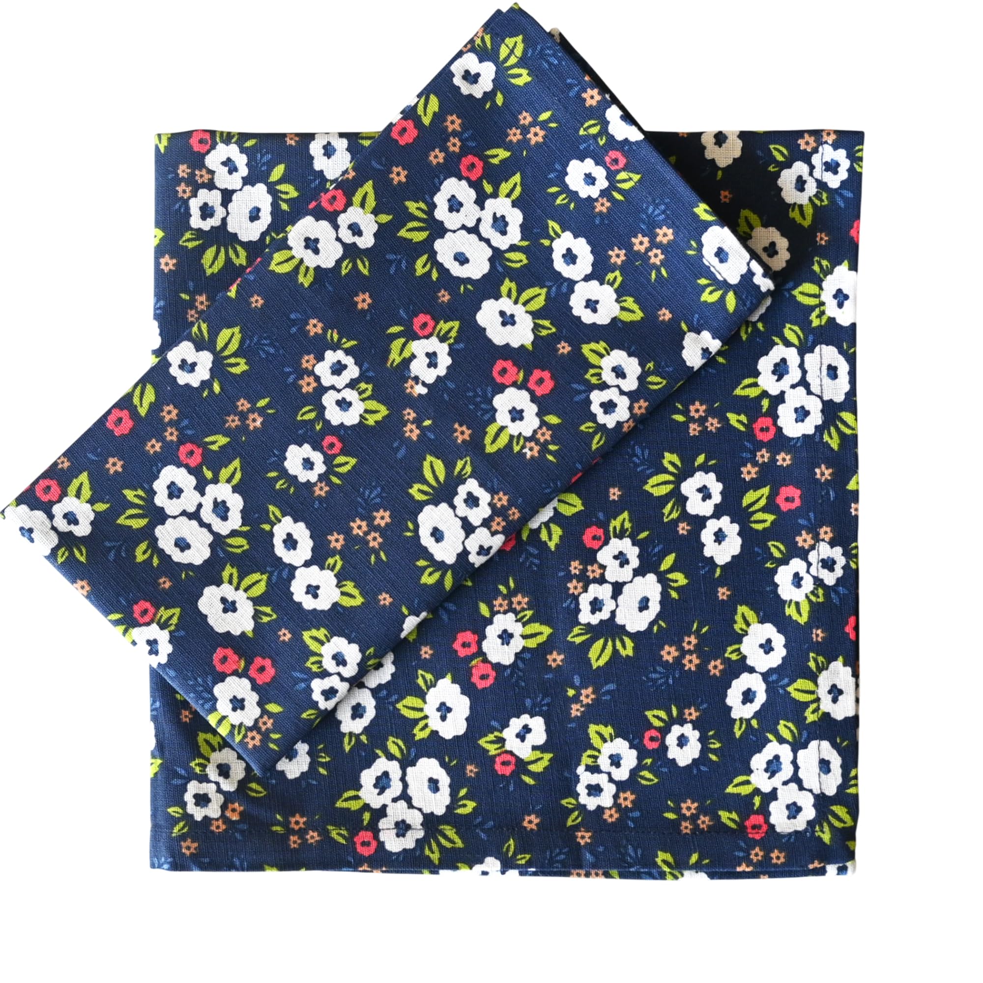 Fingercraft Cloth Napkin Cotton Linen Blend Printed Table Napkins Soft and Absorbent Fabric, 12 Piece Washable and Reusable Dinner Napkins 20x20In Galaxy Blue