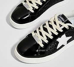 LUCKY STEP Women's Fashion Star Sneaker Lace Up Low